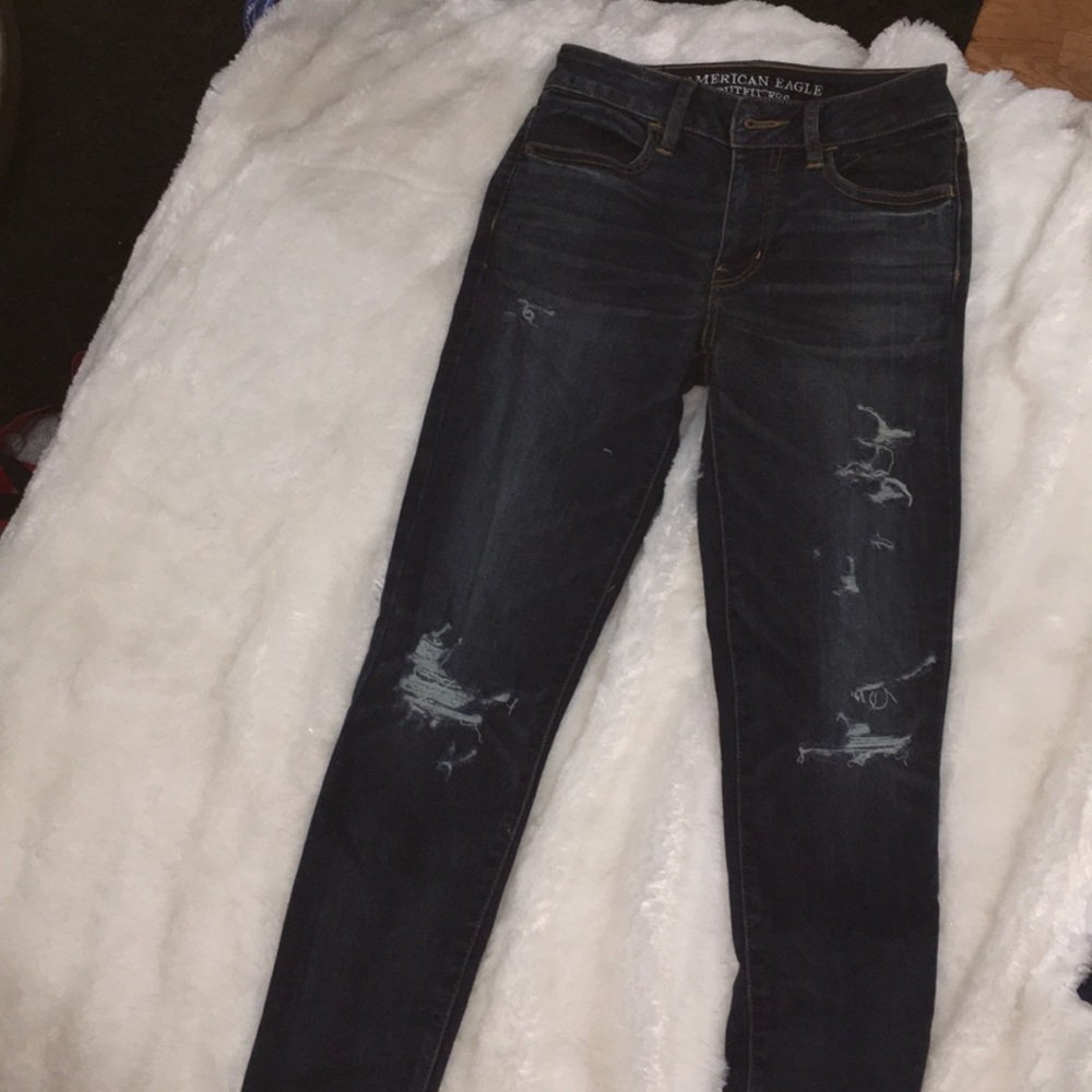 Hi-Rise Dark Blue Super Stretch Jeggings (AE)